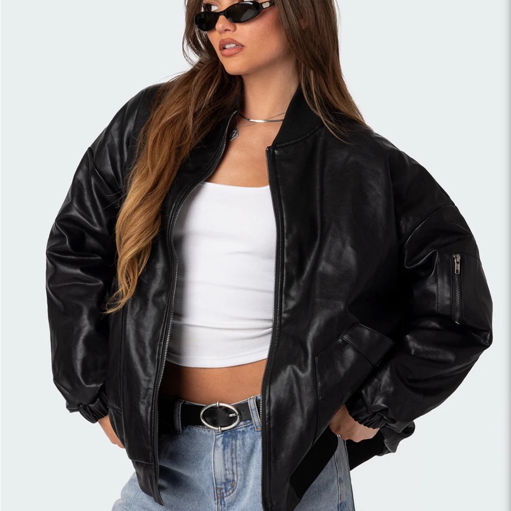 Edikted Faux Leather Jacket